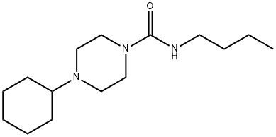 N-butyl-4-cyclohexylpiperazine-1-carboxamide Struktur