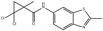 2,2-dichloro-1-methyl-N-(2-methyl-1,3-benzothiazol-6-yl)cyclopropane-1-carboxamide Struktur