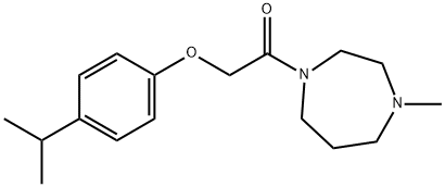 1-(4-methyl-1,4-diazepan-1-yl)-2-(4-propan-2-ylphenoxy)ethanone Struktur