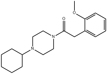 1-(4-cyclohexylpiperazin-1-yl)-2-(2-methoxyphenyl)ethanone Struktur