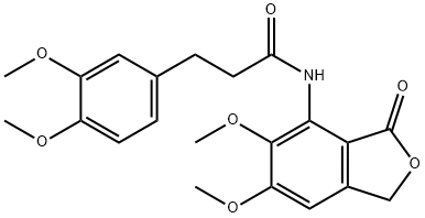 N-(5,6-dimethoxy-3-oxo-1H-2-benzofuran-4-yl)-3-(3,4-dimethoxyphenyl)propanamide Struktur