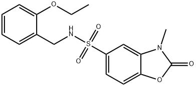 N-[(2-ethoxyphenyl)methyl]-3-methyl-2-oxo-1,3-benzoxazole-5-sulfonamide Struktur