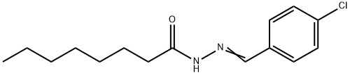 N-[(E)-(4-chlorophenyl)methylideneamino]octanamide Struktur