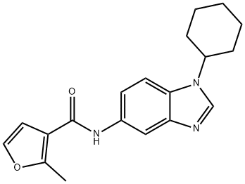 N-(1-cyclohexylbenzimidazol-5-yl)-2-methylfuran-3-carboxamide Struktur