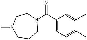 (3,4-dimethylphenyl)-(4-methyl-1,4-diazepan-1-yl)methanone Struktur