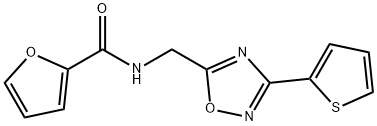 N-[(3-thiophen-2-yl-1,2,4-oxadiazol-5-yl)methyl]furan-2-carboxamide Struktur