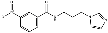 N-(3-imidazol-1-ylpropyl)-3-nitrobenzamide Struktur