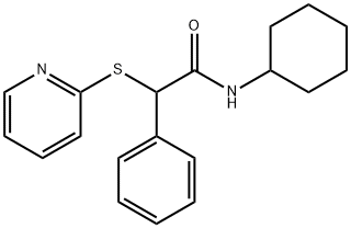 N-cyclohexyl-2-phenyl-2-pyridin-2-ylsulfanylacetamide Struktur