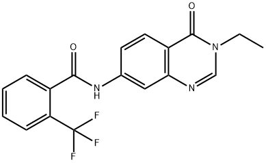 N-(3-ethyl-4-oxoquinazolin-7-yl)-2-(trifluoromethyl)benzamide Struktur