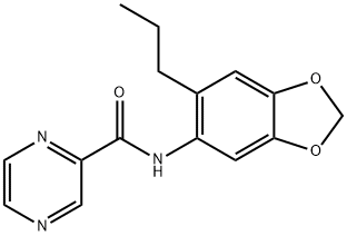 N-(6-propyl-1,3-benzodioxol-5-yl)pyrazine-2-carboxamide Struktur