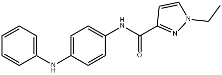 N-(4-anilinophenyl)-1-ethylpyrazole-3-carboxamide Struktur