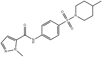 2-methyl-N-[4-(4-methylpiperidin-1-yl)sulfonylphenyl]pyrazole-3-carboxamide Struktur