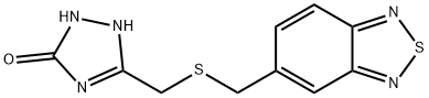 5-(2,1,3-benzothiadiazol-5-ylmethylsulfanylmethyl)-1,2-dihydro-1,2,4-triazol-3-one Struktur