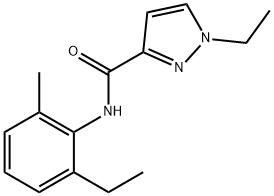 1-ethyl-N-(2-ethyl-6-methylphenyl)pyrazole-3-carboxamide Struktur