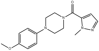 [4-(4-methoxyphenyl)piperazin-1-yl]-(2-methylpyrazol-3-yl)methanone Struktur