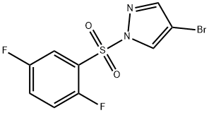 4-bromo-1-(2,5-difluorophenyl)sulfonylpyrazole Struktur