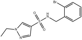 N-[(2-bromophenyl)methyl]-1-ethylpyrazole-4-sulfonamide Struktur