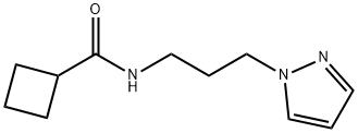 N-(3-pyrazol-1-ylpropyl)cyclobutanecarboxamide Struktur