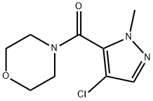 (4-chloro-2-methylpyrazol-3-yl)-morpholin-4-ylmethanone Struktur