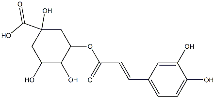 3-[(E)-3-(3,4-dihydroxyphenyl)prop-2-enoyl]oxy-1,4,5-trihydroxycyclohexane-1-carboxylic acid Struktur