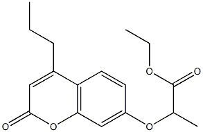 ethyl 2-(2-oxo-4-propylchromen-7-yl)oxypropanoate Struktur