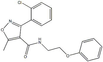 3-(2-chlorophenyl)-5-methyl-N-(2-phenoxyethyl)-1,2-oxazole-4-carboxamide Struktur