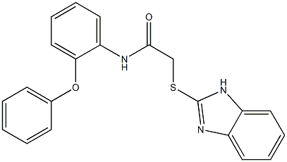 2-(1H-benzimidazol-2-ylsulfanyl)-N-(2-phenoxyphenyl)acetamide Struktur