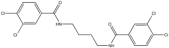 3,4-dichloro-N-[4-[(3,4-dichlorobenzoyl)amino]butyl]benzamide Struktur