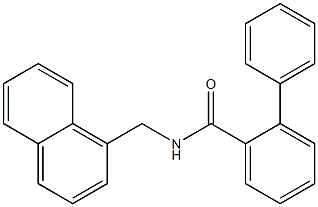 N-(naphthalen-1-ylmethyl)-2-phenylbenzamide Struktur