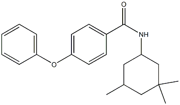 4-phenoxy-N-(3,3,5-trimethylcyclohexyl)benzamide Struktur