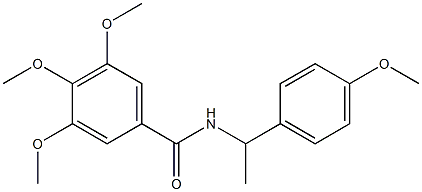 3,4,5-trimethoxy-N-[1-(4-methoxyphenyl)ethyl]benzamide Struktur