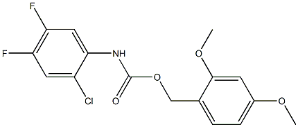 (2,4-dimethoxyphenyl)methyl N-(2-chloro-4,5-difluorophenyl)carbamate Struktur