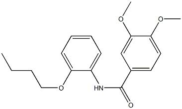 N-(2-butoxyphenyl)-3,4-dimethoxybenzamide Struktur