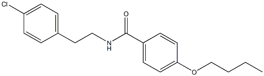 4-butoxy-N-[2-(4-chlorophenyl)ethyl]benzamide Struktur