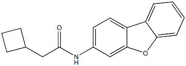 2-cyclobutyl-N-dibenzofuran-3-ylacetamide Struktur