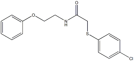 2-(4-chlorophenyl)sulfanyl-N-(2-phenoxyethyl)acetamide Struktur