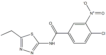 4-chloro-N-(5-ethyl-1,3,4-thiadiazol-2-yl)-3-nitrobenzamide Struktur