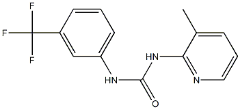 1-(3-methylpyridin-2-yl)-3-[3-(trifluoromethyl)phenyl]urea Struktur