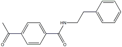 4-acetyl-N-(2-phenylethyl)benzamide Struktur