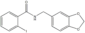 N-(1,3-benzodioxol-5-ylmethyl)-2-iodobenzamide Struktur