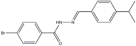 4-bromo-N-[(E)-(4-propan-2-ylphenyl)methylideneamino]benzamide Struktur