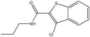 3-chloro-N-propyl-1-benzothiophene-2-carboxamide Struktur