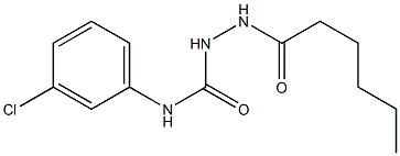 1-(3-chlorophenyl)-3-(hexanoylamino)urea Struktur