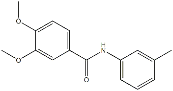 3,4-dimethoxy-N-(3-methylphenyl)benzamide Struktur