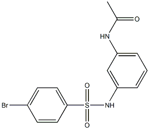 N-[3-[(4-bromophenyl)sulfonylamino]phenyl]acetamide Struktur