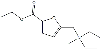 (5-ethoxycarbonylfuran-2-yl)methyl-diethyl-methylazanium Struktur