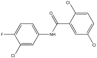 2,5-dichloro-N-(3-chloro-4-fluorophenyl)benzamide Struktur