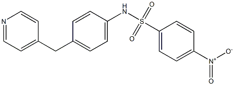 4-nitro-N-[4-(pyridin-4-ylmethyl)phenyl]benzenesulfonamide Struktur