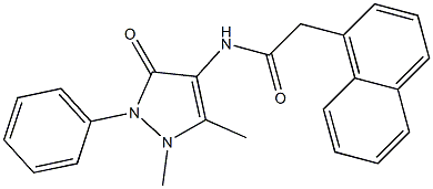 N-(1,5-dimethyl-3-oxo-2-phenylpyrazol-4-yl)-2-naphthalen-1-ylacetamide Struktur