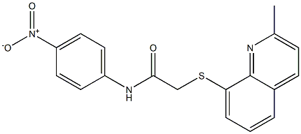 2-(2-methylquinolin-8-yl)sulfanyl-N-(4-nitrophenyl)acetamide Struktur